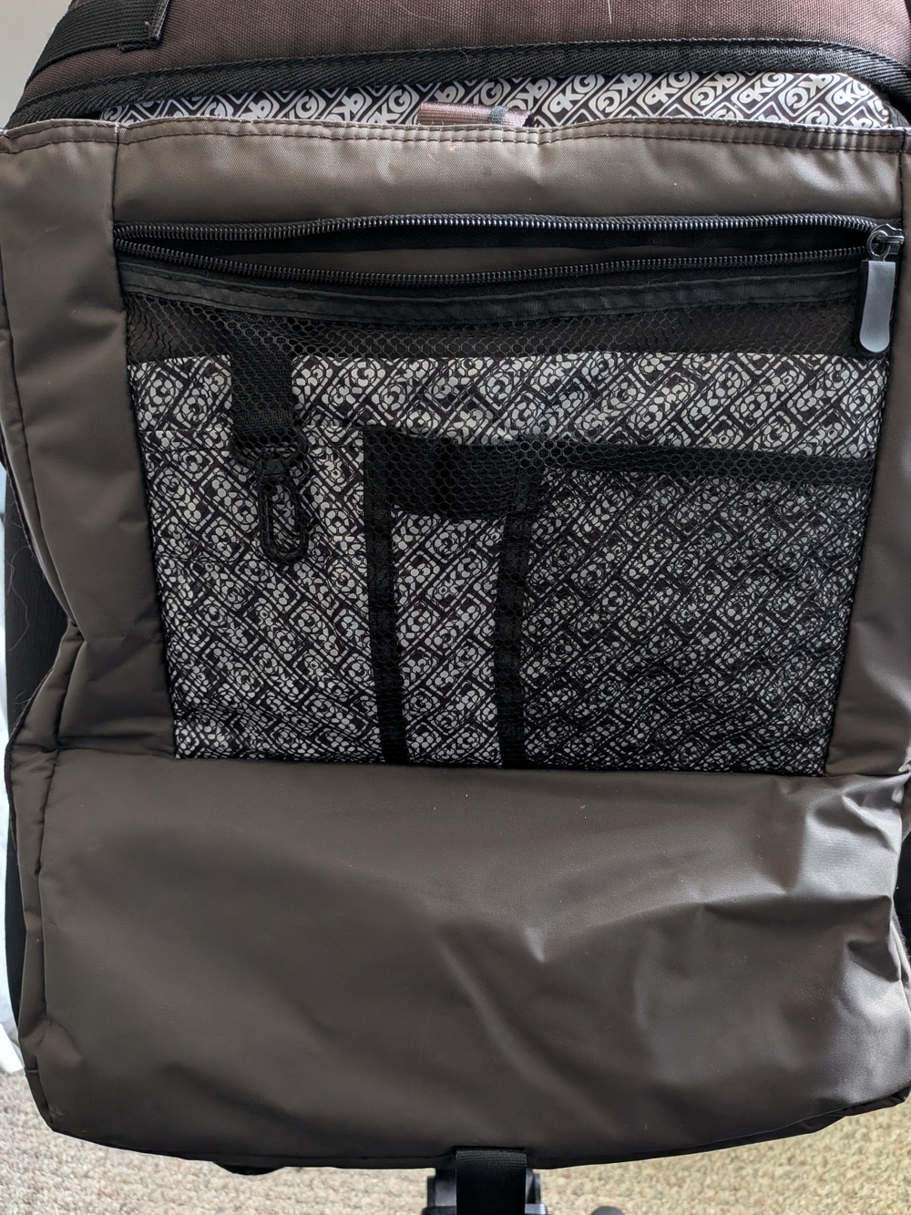 Men's Brown Travel Backpack with Organizational Pockets